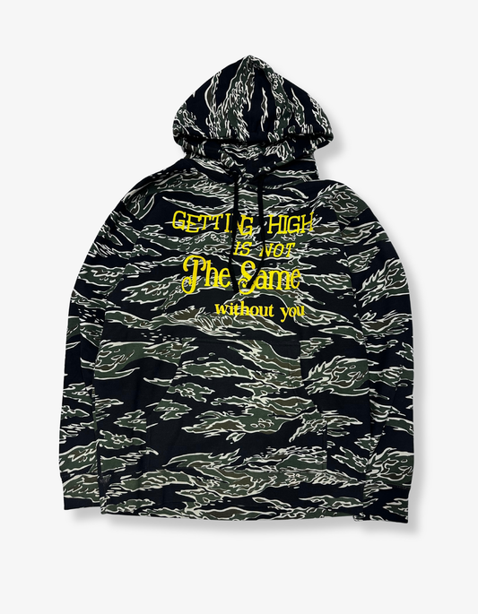 Getting high is not the same without you (Tiger Camo Hoodie)